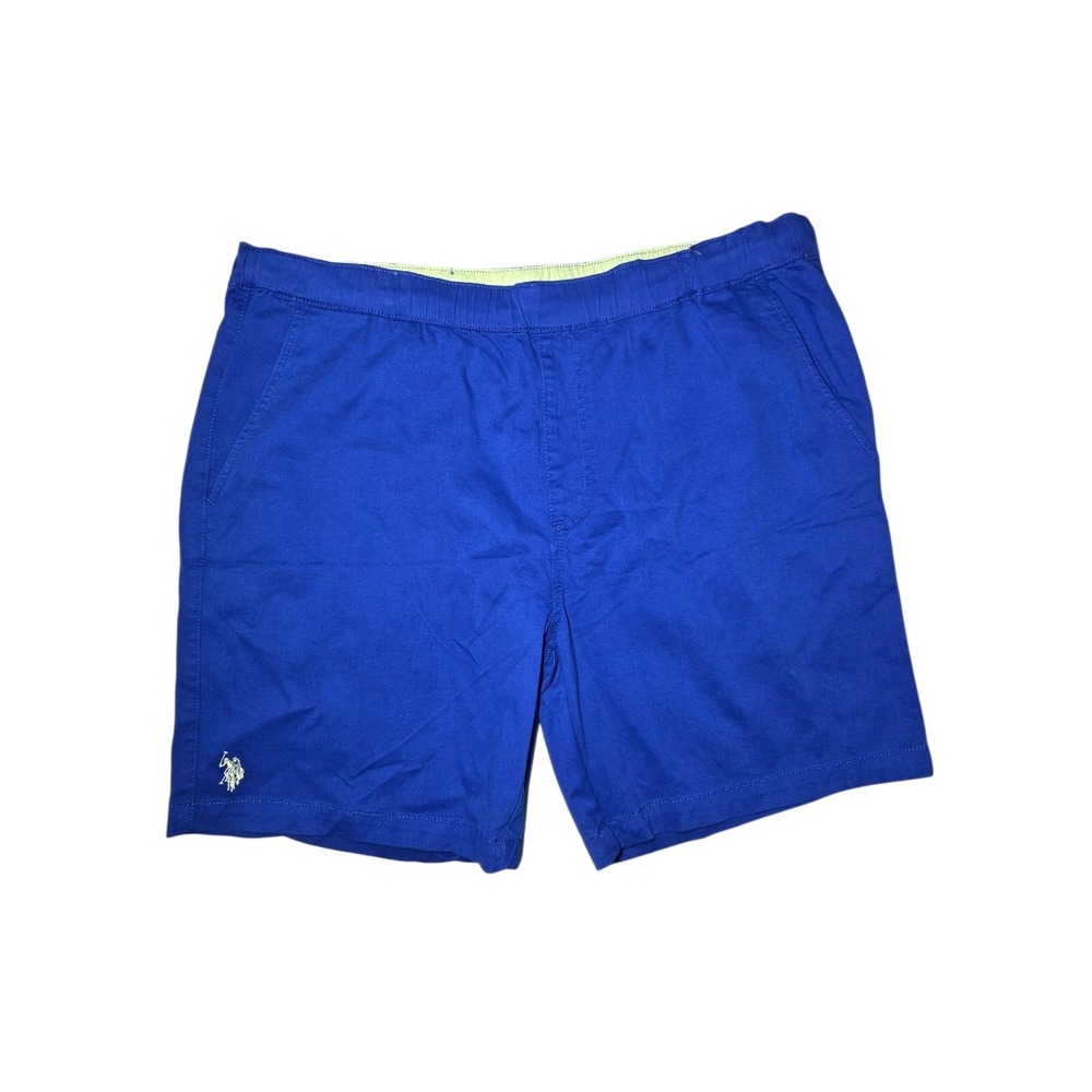 U.S. Polo Assn Active Stretch Men's Blue Shorts Cotton Blend Logo XL NWT Pull-on